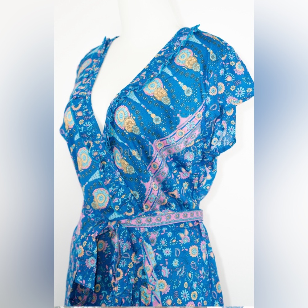Aura Long Wrap Dress - Picture 3 of 9